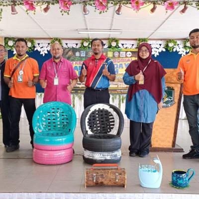 Taklimat Pengasingan Sisa Di Punca Dan Demo Pembuatan Barangan Upcycle MBSP Di Program Anjuran Sekolah Kebangsaan Seberang Jaya 